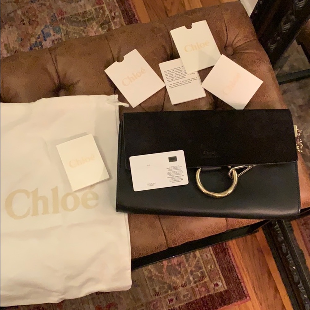Chloe Faye black clutch
